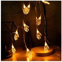 KDMD Halloween Crystal Skeleton LED String Lights 2m 10 LEDs IP44 in Clear