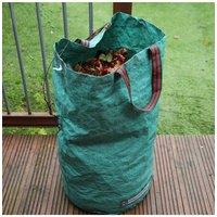 KDMD 300L Reusable Garden Waste Bags Sacks Handles Foldable in Green