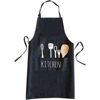 KDMD Poly Kitchen Baking BBQ Apron Printed Design 55x72cm Random in Black | Size: 55x72 cm