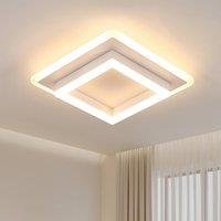 COMELY Modern LED Ceiling Light, 30W Square Acrylic Ceiling Lights, White