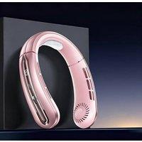 Quipulse Portable Neck Fan with Surrounding Cool Air in Pink