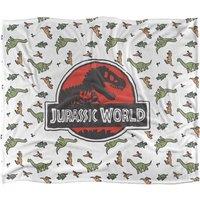 Jurassic World Fallen Kingdom Dino Sketch Pattern Blanket 152x127cm in White | Size: 152x127 cm