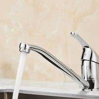 KORVIXA SINK MIXER TAPS SWIVEL SPOUT SINGLE LEVER TAP in Silver