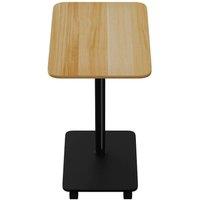 Kelvenix 2Tier Mobile Side Table with Wheels light walnut in Brown | Size: 0.6m2