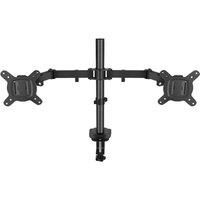 Kelvenix 13-27 Screen TV Double Twin Arm Desk Mount Bracket in Black