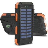 KORVIXA Solar Power 26800mAh Bank Fast Charging Portable in Black