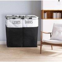 EONLION Black Collapsible Fabric Laundry Hamper | Size: 100 cm