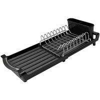 FLAVORA Black Expandable Small Dish Drying Rack | Size: 0.6m2
