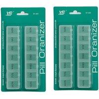 SPETLEK 4 Pack Pill Box 7-Day in Clear | Size: Large
