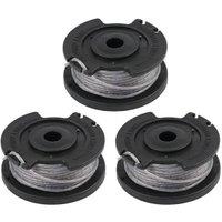 FLAVORA 3PCS Bosch Trimmer Spool Line Replacement in Black | Size: 10000mm x 520mm