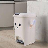 EONLION 20L Pedal Bin Kitchen Rubbish Waste Bin in White | Size: 100 cm
