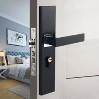 SPETLEK Durable Silent Bearing Door Handle Lock black silver
