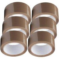 EONLION 6 X Rolls Of BROWN STRONG Parcel Tape Packing | Size: 1000mm 3000mm