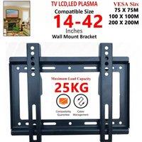 Ventryn 14-42 Inch Small TV Wall Mount For LED LCD Flat Screen Monitor in Black