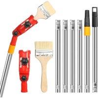 FLAVORA 1.7M Multi-Angle Threaded Paint Brush Extension Handle in Red | Size: 10000mm x 520mm