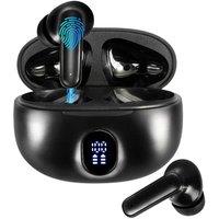 FLAVORA Bluetooth 5.3 Earbuds TWS Wireless Earphones in Black