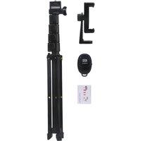 FLAVORA Phone Tripod Stand & Bluetooth Selfie Stick Tripod in Black