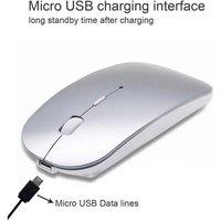 SPETLEK 2.4GHz Mouse USB Rechargeable Wireless Mouse 1PCS in Silver