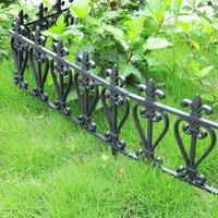 EONLION 3Pcs Flexible Garden Lawn Grass Wall Fence in Black | Size: 100 cm
