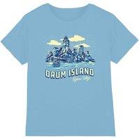 One Piece Drum Island Postcard Poster Kids T-Shirt, Light Blue | Size: 9-11 Years