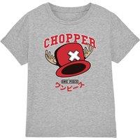 One Piece Chopper Hat Collegic Kids T-Shirt, Athletic Heather in Grey | Size: 7-8 Years