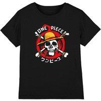 One Piece Devil Fruit Skull Kids T-Shirt, Black | Size: 12-13 Years