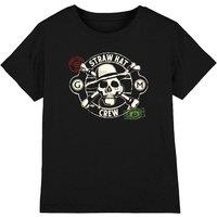 One Piece Straw Hat Crew Stamps Kids T-Shirt, Black | Size: 7-8 Years
