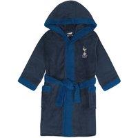 Tottenham Hotspur FC Boy's Kids Hooded Fleece Dressing Gown Robe in Navy | Size: 3-4 Years
