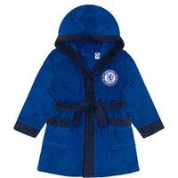 Chelsea FC Baby Hooded Fleece Dressing Gown Robe in Royal | Size: 18-24 m