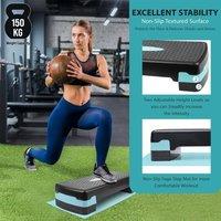 EONLION Non Slip Aerobic Stepper Yoga Step in Black | Size: 0-12 m