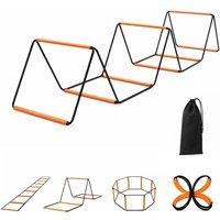 EONLION 8 Grids Agility Ladder Speed Training Equipment in Orange | Size: 0-12 m