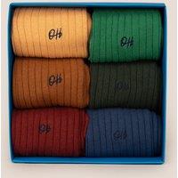 Oswin Hyde Men's Pure Earth 6-Pack Cotton Socks