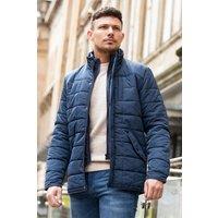 Kensington Eastside Men's Lightly Padded Square Quilted Jacket in Navy | Size: Medium