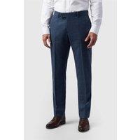 Alexandre Silver Label Men's Flat Fronted Regular Suit Trousers in Royal | Size: 36R