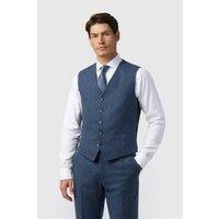 Alexandre Silver Label Men's Single Breasted Five Button Tailored Waistcoat in Blue | Size: 40R