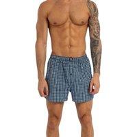 Kandor Men's Nightling Woven Boxer Shorts (Pack of 6) in Blue | Size: Medium