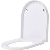 Living and Home U-Shaped Soft-Close Toilet Seat in White