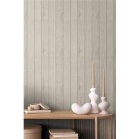 Hoopla Walls Tongue & Groove- Stone 10m Wallpaper in Grey