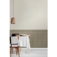 Hoopla Walls Tongue & Groove Stripe- Stone 10m Wallpaper