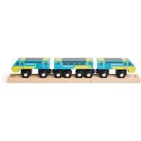 Bigjigs Toys Rail Intercity 125 Train 3 Carriages & 2 Track Pieces
