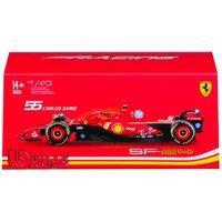 Bburago 1:43 F1 2024 Ferrari SF 24 With Helmet Sainz Model Race Car