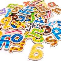Tidlo 58 Colourful Magnetic Wooden Magnetic Letters (Lowercase)