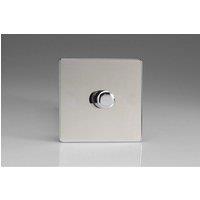 Varilight JDCP401S Leading & Trailing Edge Polished Chrome 1-Gang in Grey