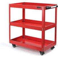 Crystals 3 Tier Heavy Duty Tool Storage Cart with Wheels for Workshop in Red | Size: 10000mm x 520mm