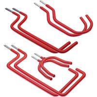 Marco Paul 8 Pcs Large Garage Hooks in Red | Size: 10000mm x 520mm