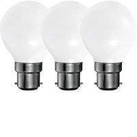 Harper Living 5 Watts B22 BC Bayonet LED Light Bulb Opal Golf Ball Warm White Dimmable, Pack of 3