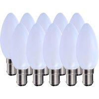 Harper Living 5 Watts B15 SBC Small Bayonet LED Light Bulb Opal Candle Warm White Dimmable, Pack of 10