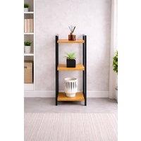 SPOT ON DEALZ 3 Tier Bamboo Effect Shelving Unit Compact Storage Display Shelf in Light Oak