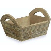 Red Hamper Oak Effect Mini Wooden Storage Tray in Brown