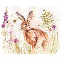 Jennifer Rose Hazy Afternoon Framed Canvas Print in Brown